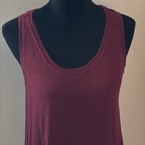 CASLON burgundy cotton modal sleeveless tank casual dress Sz S - Picture 2 of 6